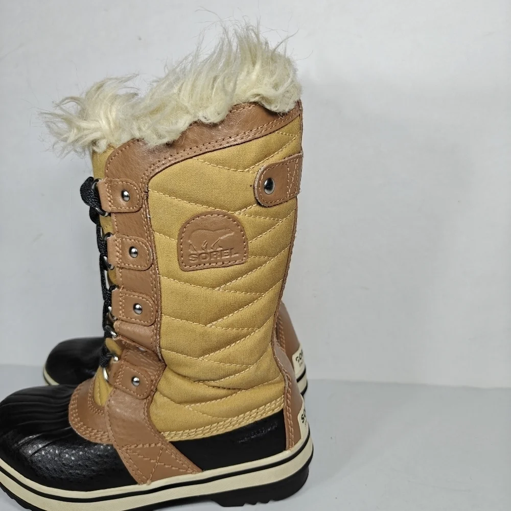 Sorel Kids Tofino II Boot Insulated Brown/Black Leather Waterproof Boots Size 1